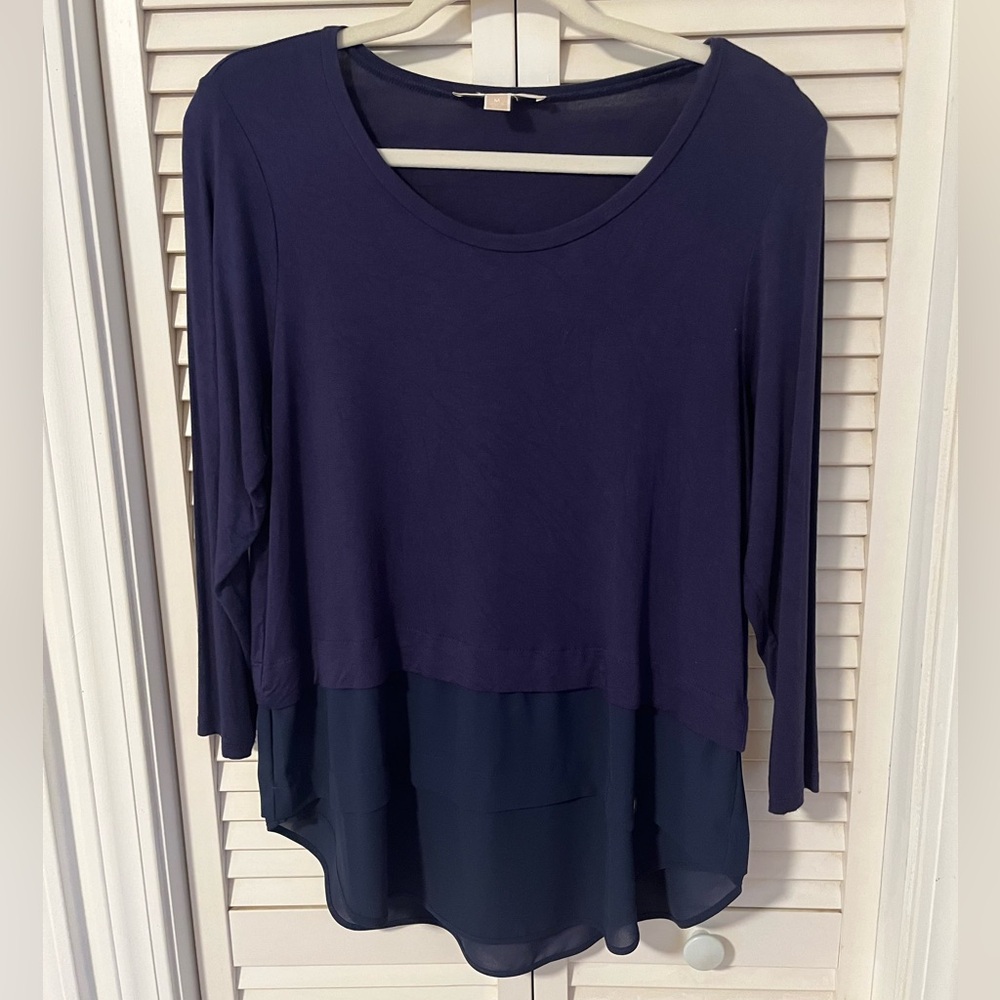 Michael Kors Navy Blue Blouse Size Medium